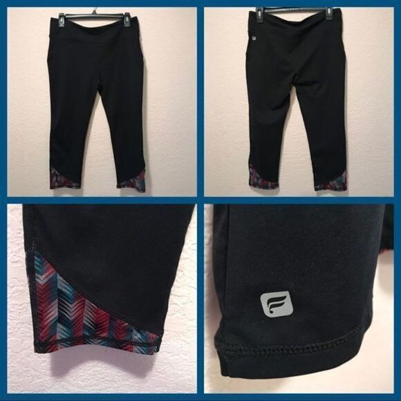 NWOT. Fabletics black yoga/workout pants - Picture 1 of 8